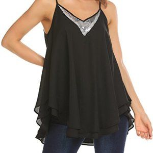 Sequined layered Cami top, sz. xxl